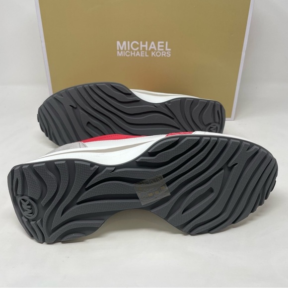 Michael Kors Flynn Trainer Lace Up Sneakers MK Signature Geran Multi NWT - Picture 12 of 13